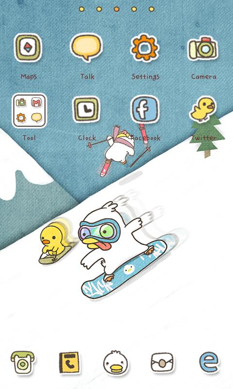 Duck ski go launcher theme