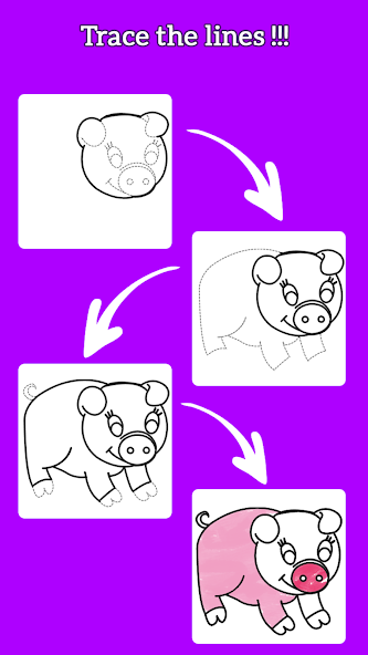 Learn To Draw Animals - Steps