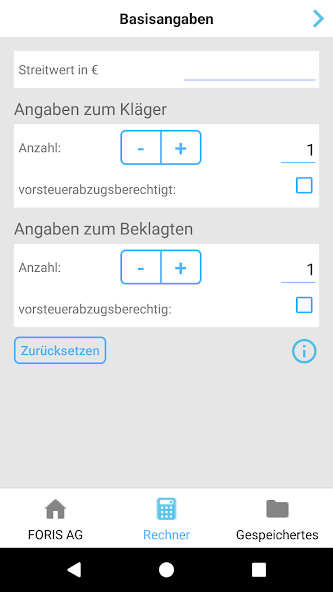 FORIS Prozesskostenrechner