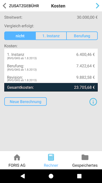 FORIS Prozesskostenrechner