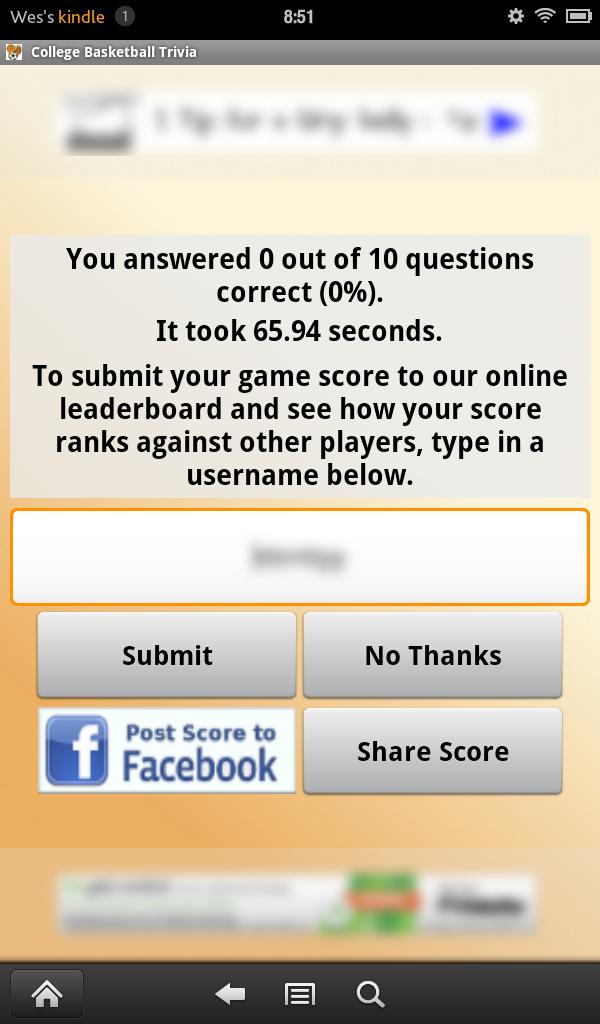 College Basketball Trivia