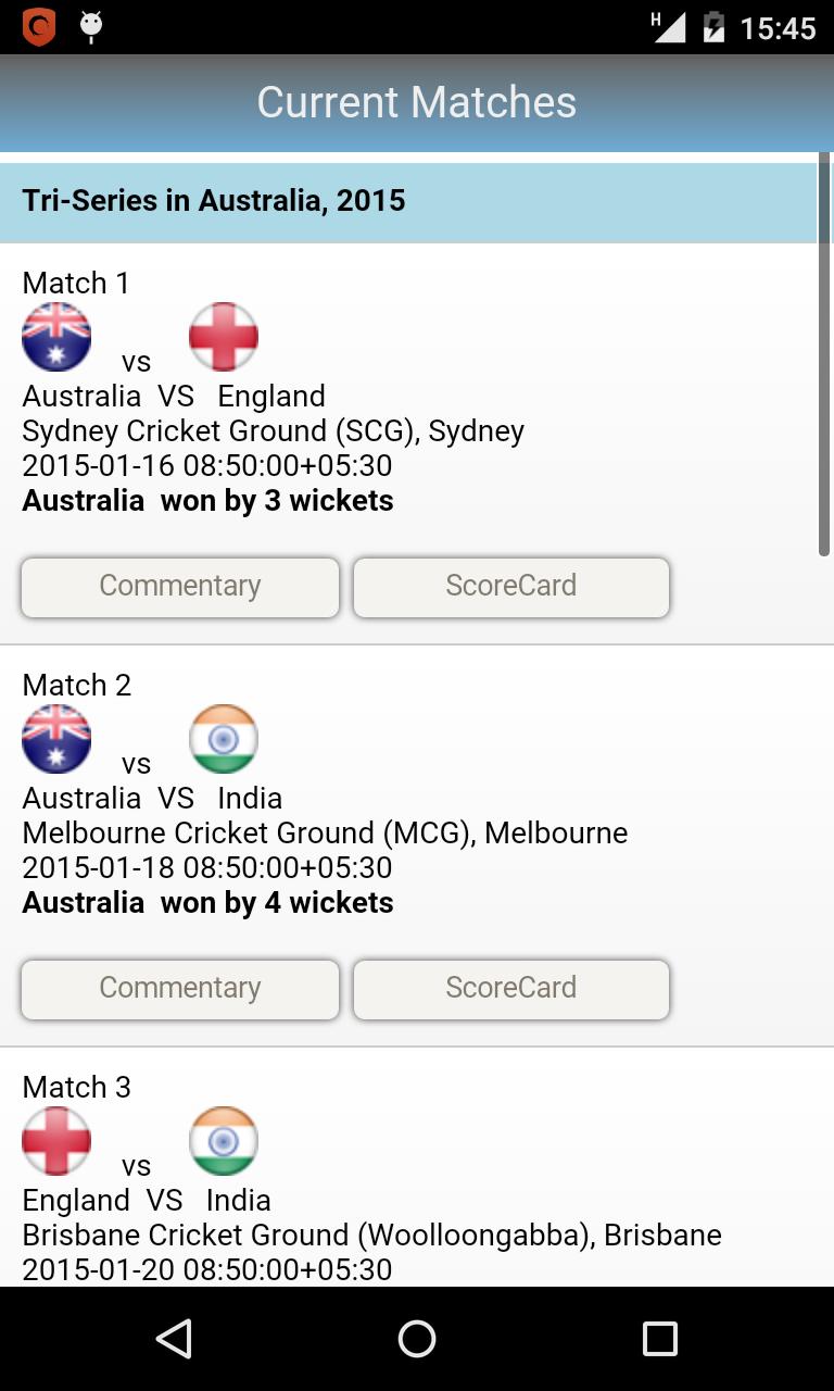 Live Cricket Commentary