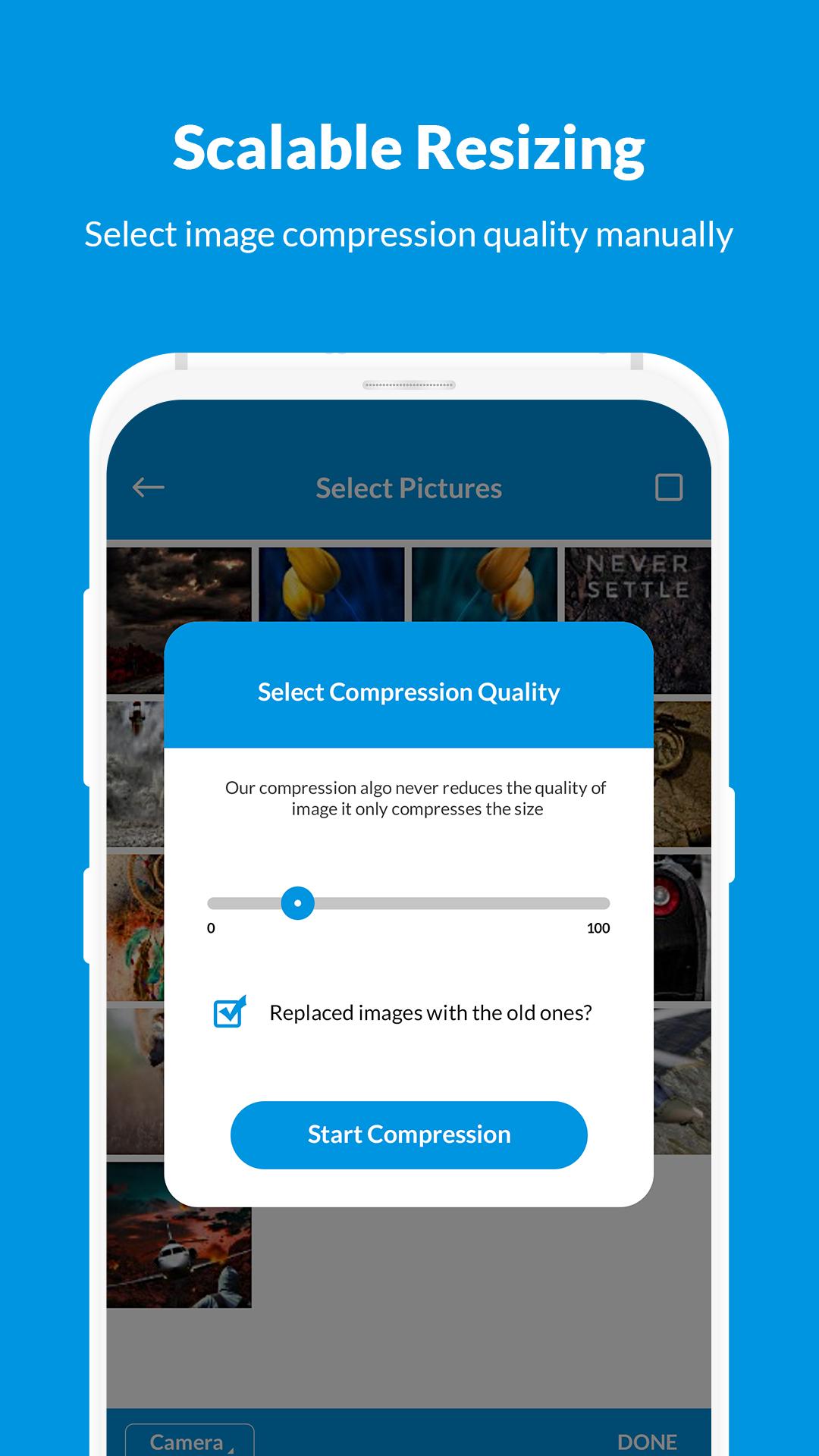 Free Up Space & Storage : Compress Image Size