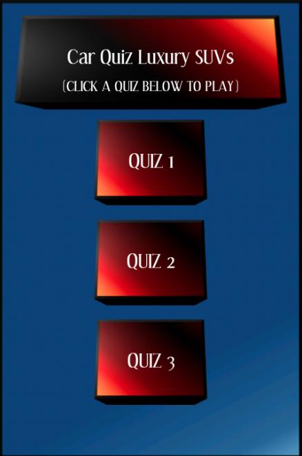 Car Quiz Luxury SUVs