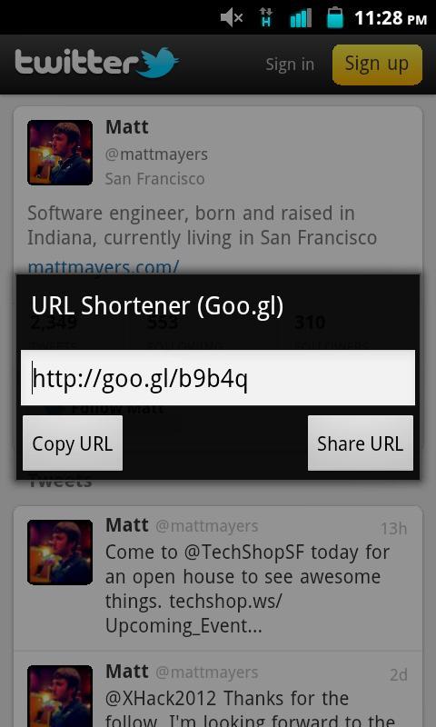 URL Shortener (goo.gl)