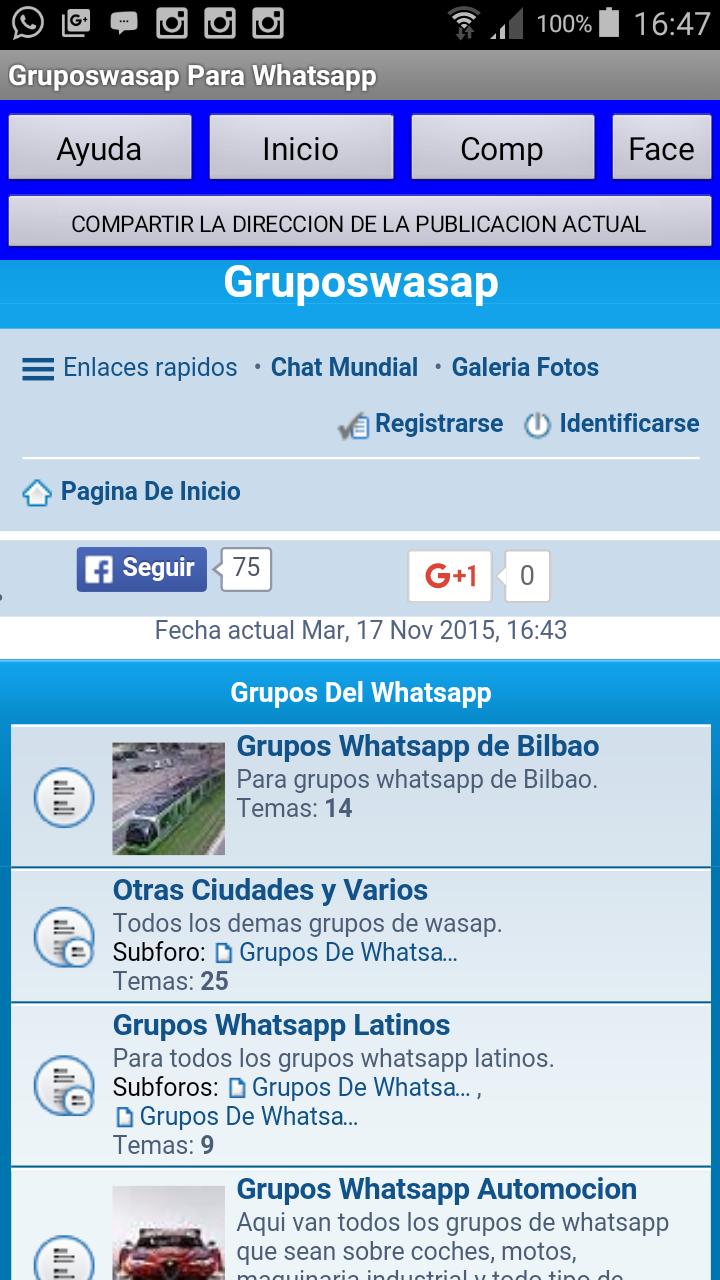 Grupos Wasap para whatsapp