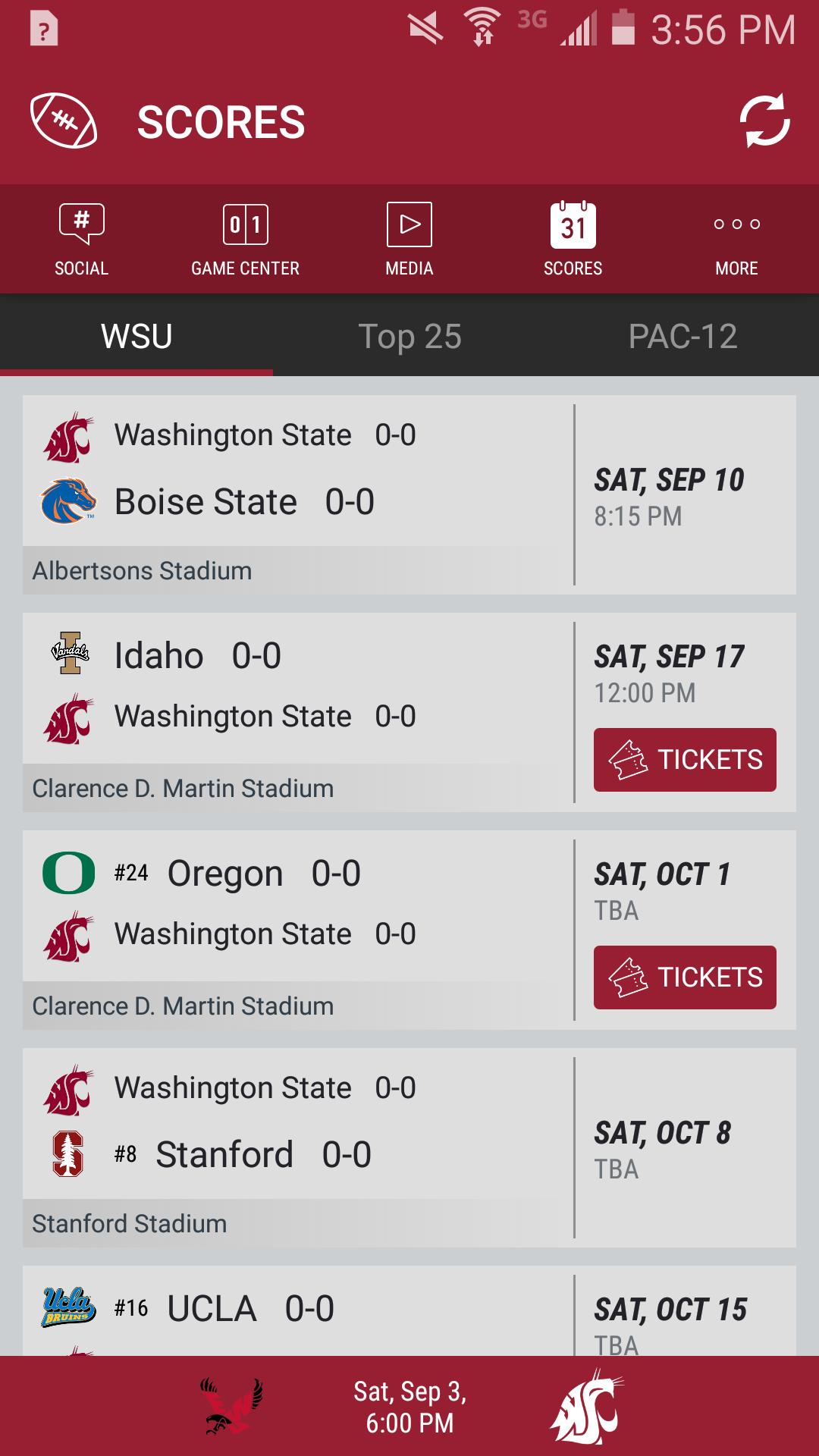 Washington State Gameday