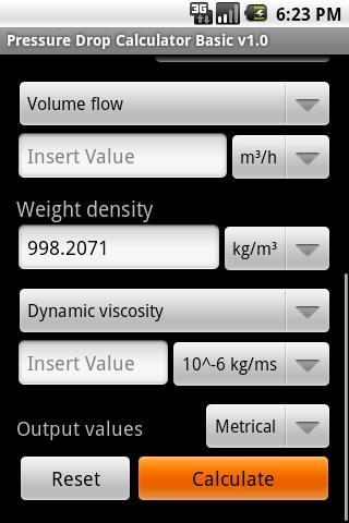 Pressure Drop Calculator