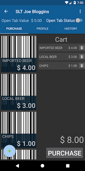 Bar Tab