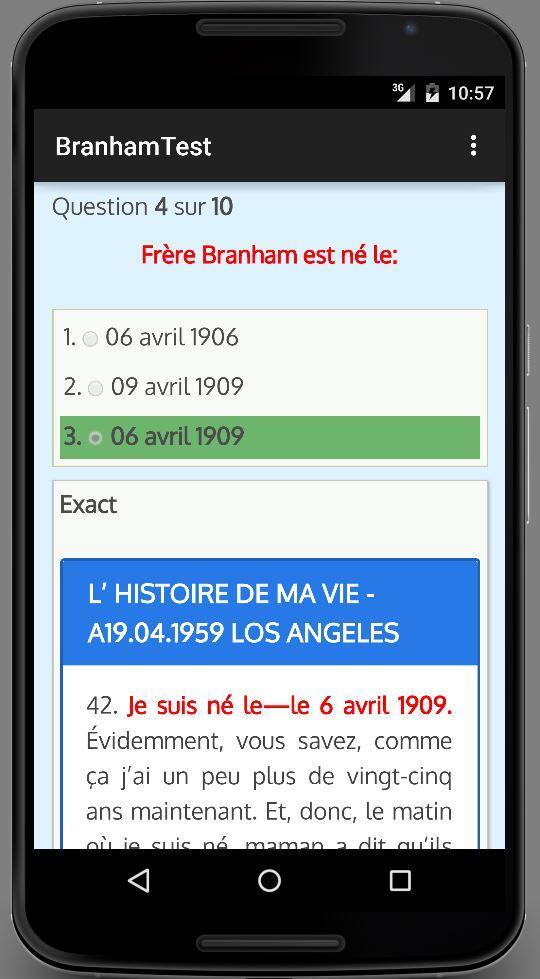 BRANHAM TEST