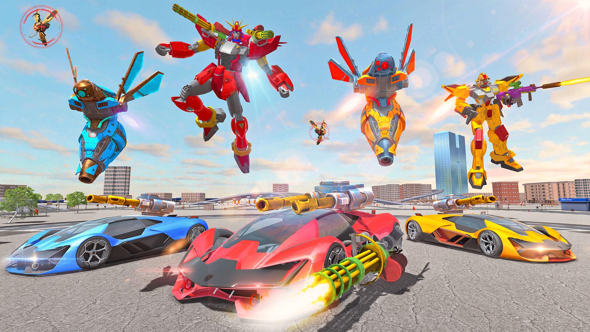 Wasp Robot Car Game: Robot Transforming Games