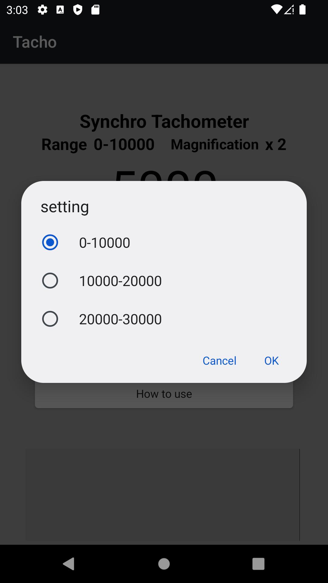 Synchronization tachometer
