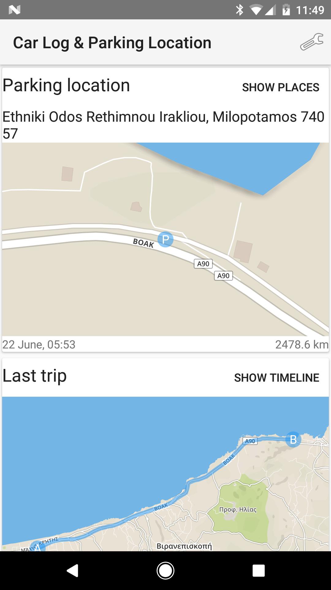 Car Log & Parking Location
